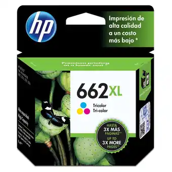 Tottus Cartucho de tinta hp 662xl tricolor original (cz106al) oferta