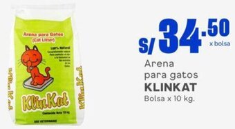 Makro Arena para gatos KLINKAT Bolsa x 10 kg. oferta