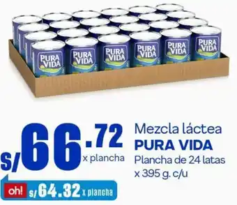 Makro Mezcla láctea PURA VIDA plancha Plancha de 24 latas x 395 g. c/u oferta