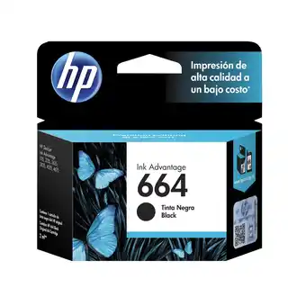 Tottus Cartucho de tinta hp 664 negra original (f6v29al) oferta