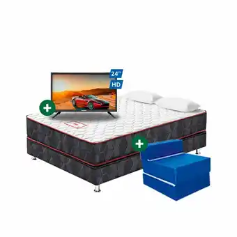 Tottus Combo nappy 2 plazas + tv 24" + sofa cama oferta