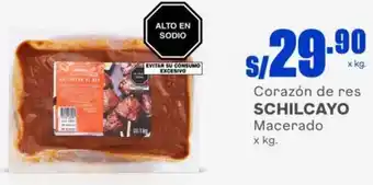 Makro Corazón de res SCHILCAYO Macerado oferta
