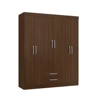 Tottus Ropero 6 puertas 2 cajones cacao brillo 2 oferta