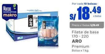 Makro Filete de basa 170 - 220 ARO Premium Bolsa x 1 kg. oferta