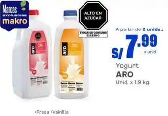 Makro Yogurt ARO Unid. x 1.9 kg. oferta