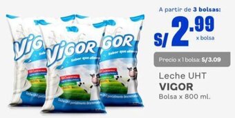 Makro Leche UHT VIGOR Bolsa x 800 ml. oferta
