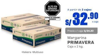 Makro Margarina PRIMAVERA Caja x 2 kg. oferta