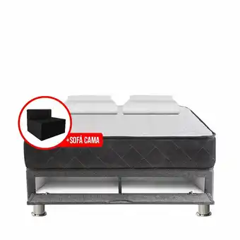 Tottus Cama samay 2 plazas + tarima con sabanera + sofa cama + 02 almohadas oferta