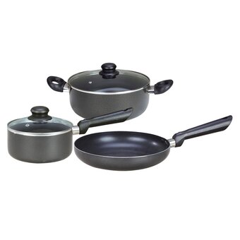 Tottus Juego de ollas de 5 piezas de aluminio antiadherente oferta