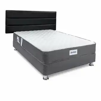 Tottus Drimer dormitorio xeon 1.5 plazas + cabecera acolchada oferta