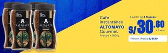 Makro Café instantáneo ALTOMAYO Gourmet Frasco x 180 g. oferta