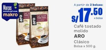 Makro Café tostado molido ARO Clásico Bolsa x 500 g. oferta