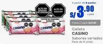 Makro Galleta CASINO Sabores variados Pack de 6 unids. oferta