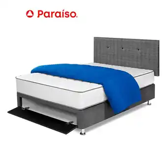 Tottus Dormitorio mancora 2 pz + tarima sabanera + cabecera + 1 edredon + 2 almohadas oferta