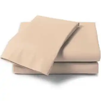 Tottus Juego de sabanas 260 hilos king beige oferta