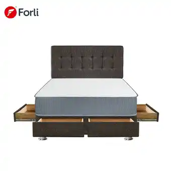 Tottus Cama capella 4 cajones 2 plazas+2 almohadas+protector+cabecera oferta