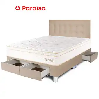 Tottus Dormitorio cajones royal prince queen champagne oferta