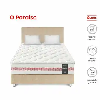 Tottus Dormitorio medallon ergo queen champagne oferta