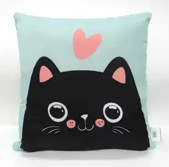 Tottus Cojin colores gato celeste oferta