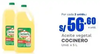 Makro Aceite vegetal COCINERO Unid. x 5 L oferta