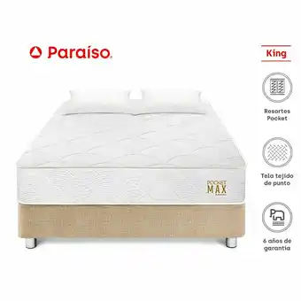 Tottus Cama pocket max king champagne oferta