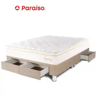 Tottus Cama cajones royal prince king champagne oferta