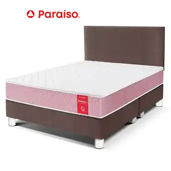 Tottus Dormitorio medallon ergo queen chocolate oferta