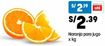 Plaza Vea Naranja para jugo x kg oferta