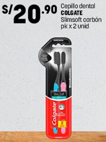 Plaza Vea Cepillo dental COLGATE Slimsoft carbón pk x 2 unid oferta