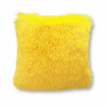 Tottus Cojin shaggy amarillo 45 x 45 cm oferta