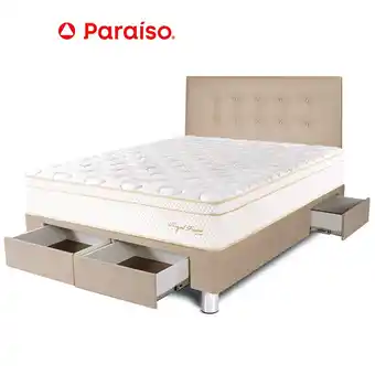 Tottus Dormitorio cajones royal prince 2 plazas champagne oferta