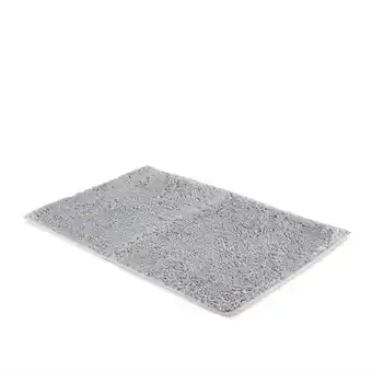 Tottus Piso de bano peludo gris oferta