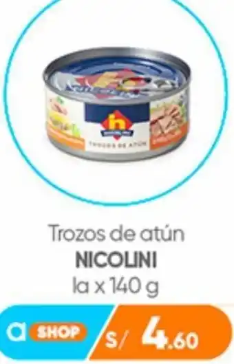 Plaza Vea Trozos de atún NICOLINI la x 140 g oferta