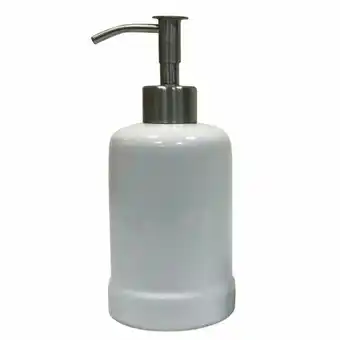 Tottus Pump de jabon ceramica blanco oferta