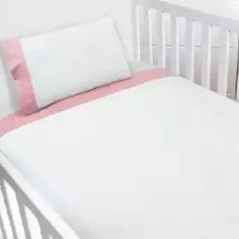 Tottus Juego de sabanas rosado cuna algodón oferta
