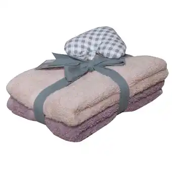 Tottus Pack x2 toallas mano rosa oferta