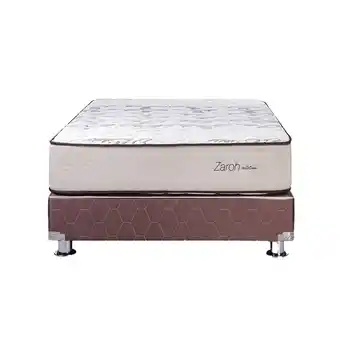 Tottus Box tarima + 01 colchón zaroh pocket 2 plazas + 02 almohadas + 01 protector oferta