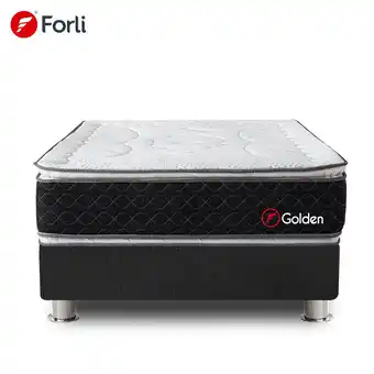 Tottus Cama americana beauty dream golden queen + 2 almohadas + protector de colchón oferta