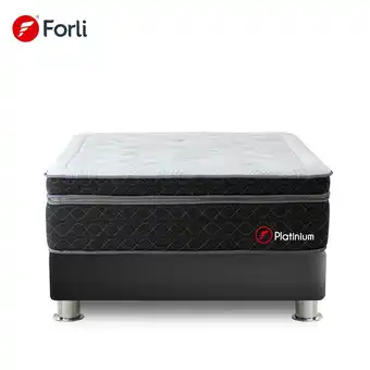 Tottus Cama americana beauty dream platinium queen + 2 almohadas + protector de colchón oferta