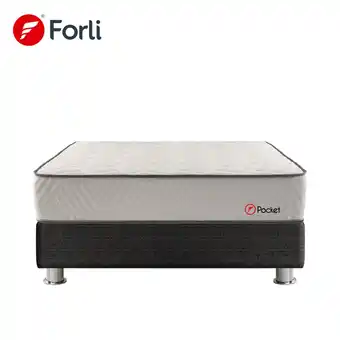 Tottus Cama americana forli pocket 1.5 plaza + 01 almohada + 01 protector oferta