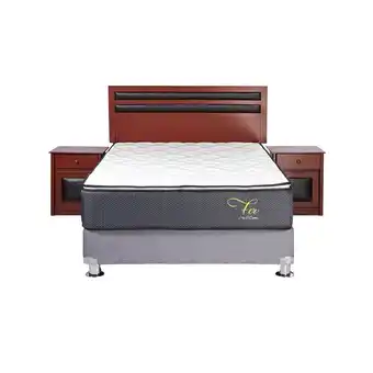 Tottus Box tarima + 01 colchón daguvas 2 plazas + 01 cabecera + 02 veladores oferta
