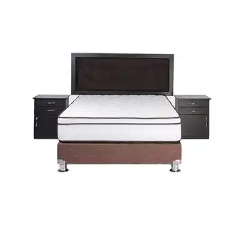 Tottus Box tarima + 01 colchón savama 2 plazas + 01 cabecera + 02 veladores oferta
