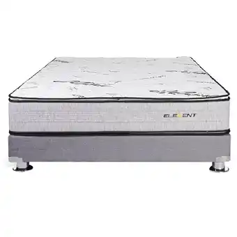 Tottus Box tarima + 01 colchón element pillow top pocket queen + 02 almohadas + 01 protector oferta