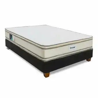 Tottus Cama americana quantum 1.5 plaza + 01 almohada + 01 protector oferta