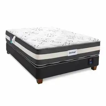 Tottus Cama americana qubo 1.5 plaza + 01 almohada + 01 protector oferta