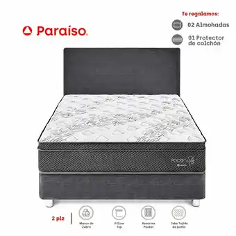 Tottus Dormitorio pocket star 2 plazas acero oferta