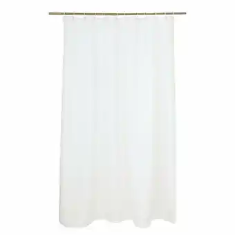 Tottus Cortina bano tela c argollas blanca oferta