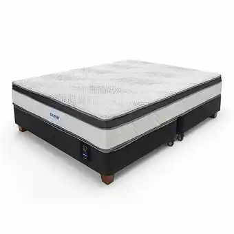 Tottus Cama americana pocket visco queen + 02 almohadas + 01 protector oferta