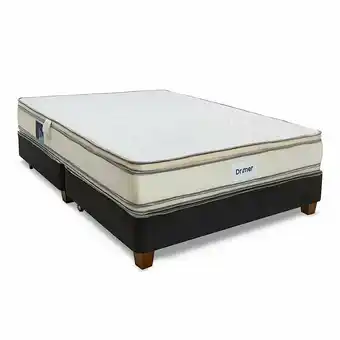 Tottus Cama americana quantum queen + 02 almohadas + 01 protector oferta