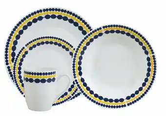 Tottus Juego de vajilla 16pz decal oro oferta